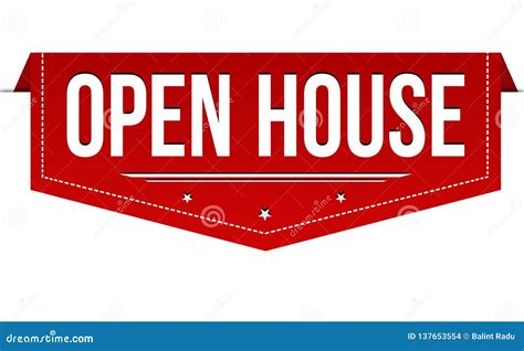 Open house banner design stock vector. Illustration of label - 137653554