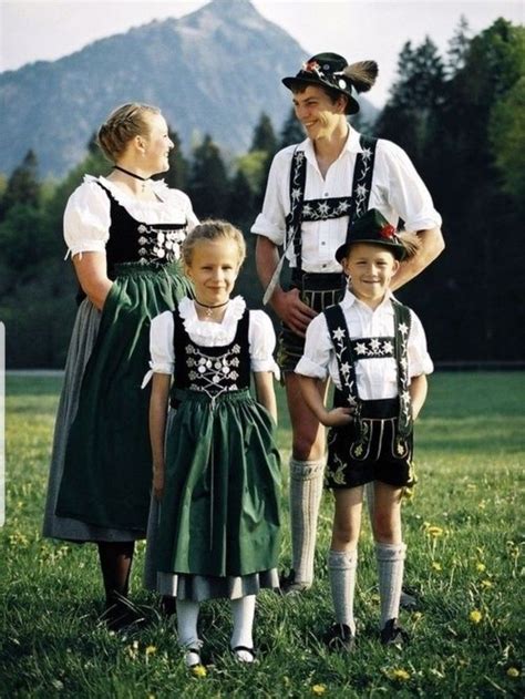 Traditional Austrian folk outfit for the family | Traditional german ...