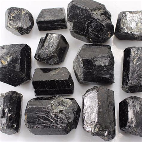 100g Black Natural Rough Tourmaline Quartz Stone Specimen Healing Gem ...