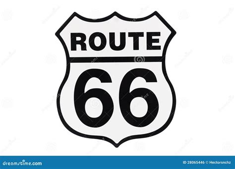 Highway road sign Route 66 stock photo. Image of background - 28065446