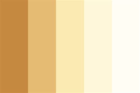 Retro Brown to Yellow to Beige Gradient Color Palette