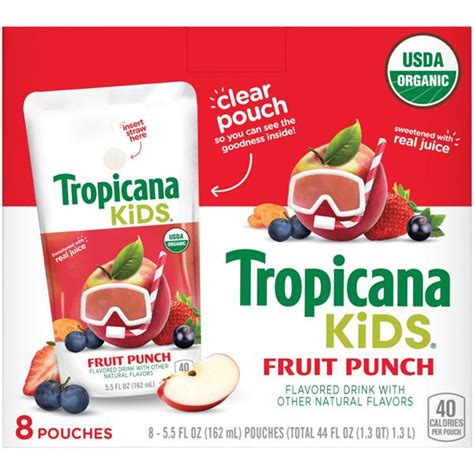 Tropicana Kids Fruit Punch 8-5.5 fl. oz. Pouches | Hy-Vee Aisles Online ...