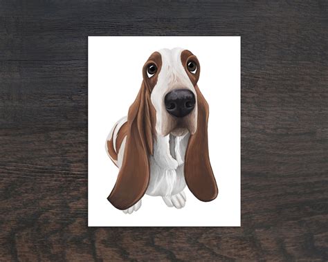 Basset Hound Gift Basset Hound Art Basset Hound Decor Dog | Etsy