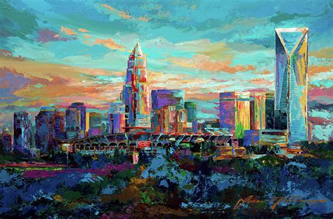 The Queen City Charlotte North Carolina Painting by Jace D. Mctier ...