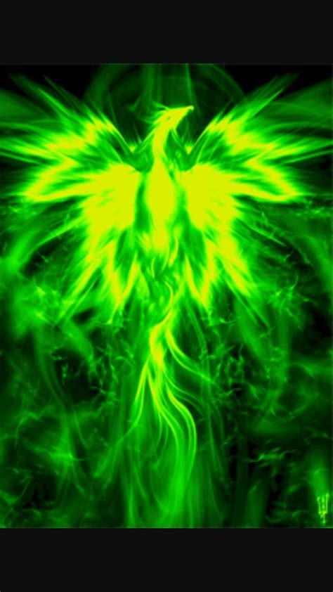 Green flame phoenix | Phoenix images, Phoenix art, Phoenix artwork