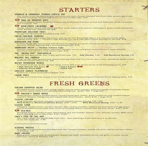 Lazy Dog Restaurant & Bar Menu - Urbanspoon/Zomato