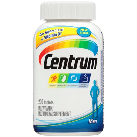 Centrum Multivitamin/Multimineral Supplement, Ultra Men's, Tablets, 200 ...