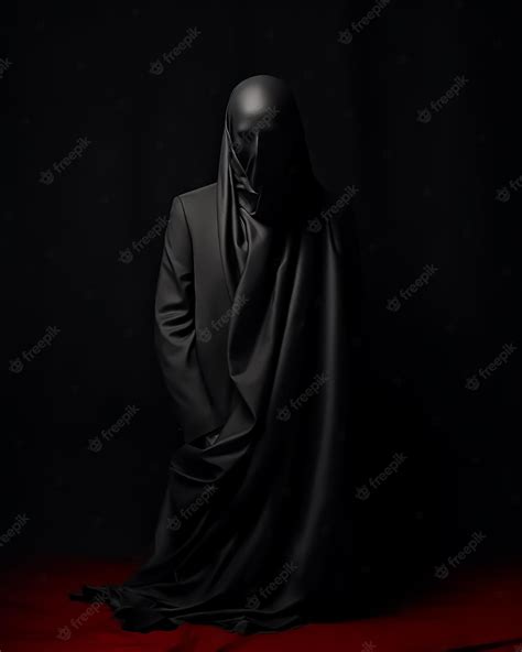 Premium AI Image | A black ghost in formal black suit