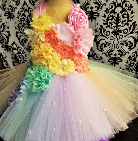 Rainbow Pastel Dress/Pastel Rainbow Outfit/Rainbow Baby | Etsy