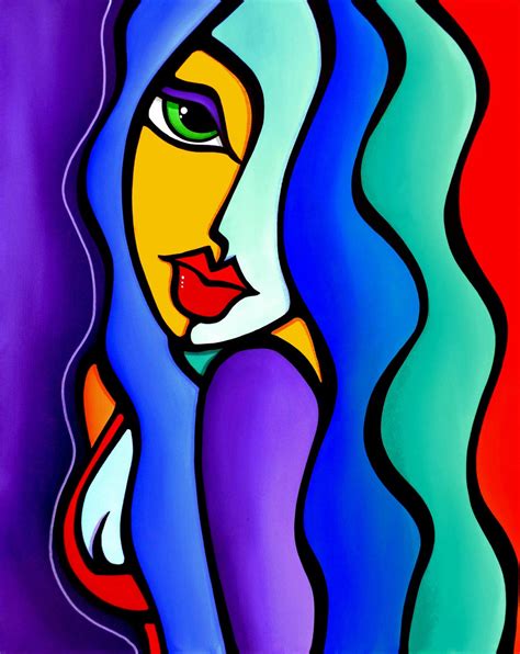 Abstract Painting Modern Pop Art Original Large Woman Canvas Print by ...