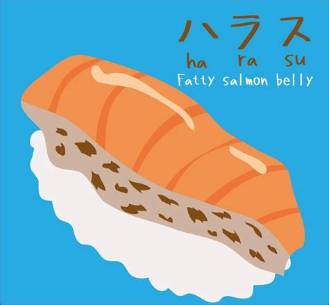 Fatty salmon belly sushi 6007757 Vector Art at Vecteezy