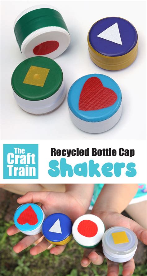 DIY shakers bottle cap craft - The Craft Train