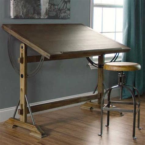 64% off Wood and Metal Drafting Table : Only $125.99 | MyBargainBuddy.com