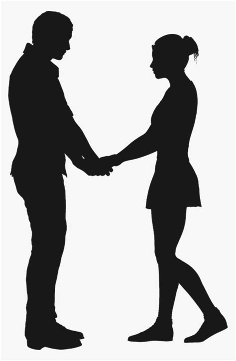 Couple Holding Hands Silhouette / Couples In Love Silhouettes Set ...