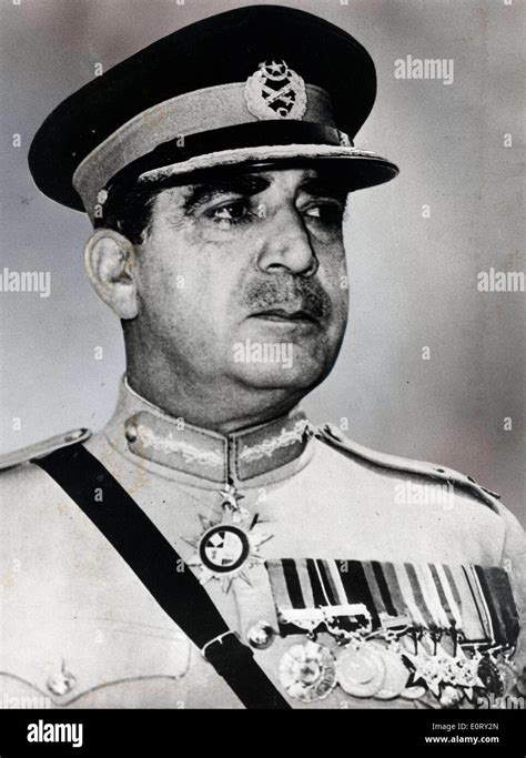 Pakistan President Ayub Khan in a military uniform Stock Photo ...