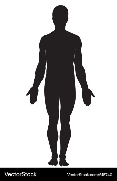 Silhouette of human male Royalty Free Vector Image