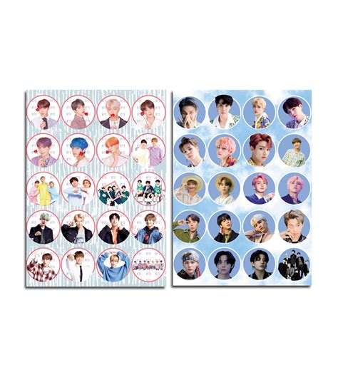 Print N Cut BTS Stickers,2 Page Printable Kpop,bts Stickers-instant ...