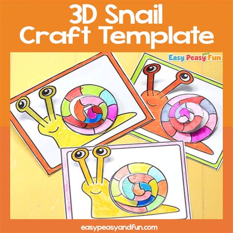 3D Snail Craft Template – Easy Peasy and Fun Membership