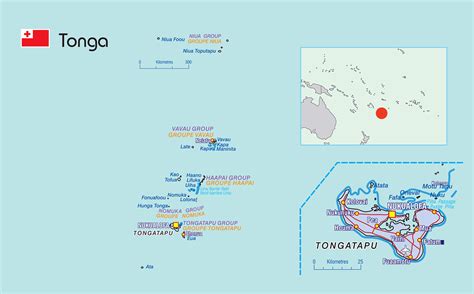 Large political map of Tonga with cities | Tonga | Oceania | Mapsland ...