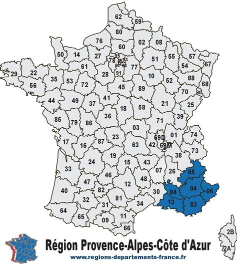 Région Provence-Aples-Côte d'Azur : localisation, carte et départements.