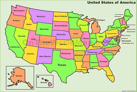 50 U S States Map – Map Vector