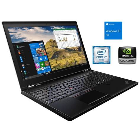 Lenovo Thinkpad P50 15.6 inch Laptop Intel Core i7-6820HQ 2.70Ghz 16GB ...