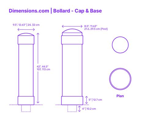 Bollard Spacing Dimensions & Drawings | Dimensions.com