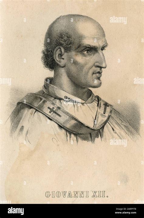 Portrait of Pope John XII, lithograph 1850s Stock Photo - Alamy