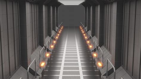 3D Sci fi Hallway free 3D model | CGTrader