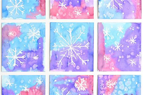 Magic Salt and Watercolor Snowflake Art | Snowflakes art, Winter art ...