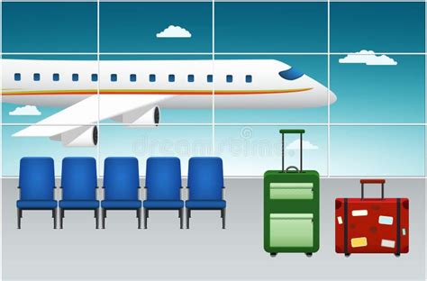 Airport Terminal. Arrival Flight Stock Vector - Illustration of airport ...