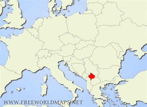 Where is Kosovo located on the World map?