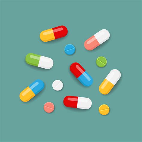 Pills in colors 523227 Vector Art at Vecteezy