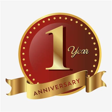 1st Anniversary Badge Icon, Badge Clipart, Badge Icons, Anniversary PNG ...