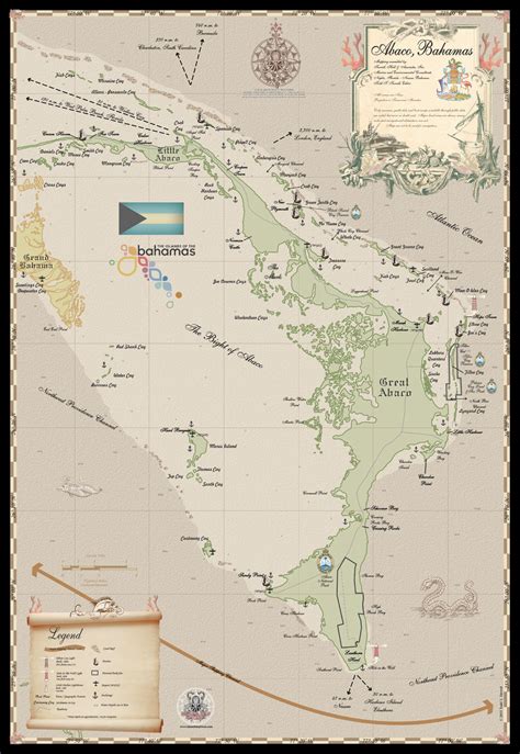 Abaco Map - Island Map Store