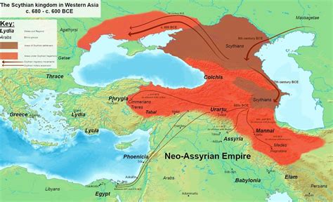 The Scythian kingdom in Western Asia, c.680-600 BCE : r/MapPorn