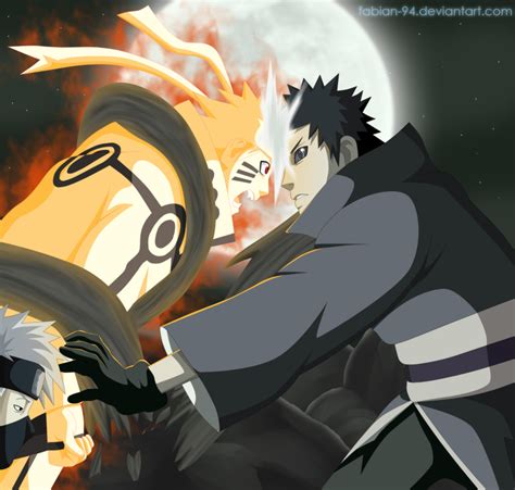 Wallpaper Naruto Vs Obito - Anime Full HD Wallpaper