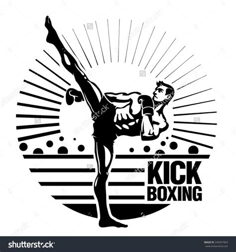 Kickboxing Stock Vectors & Vector Clip Art | Treino de artes marciais ...