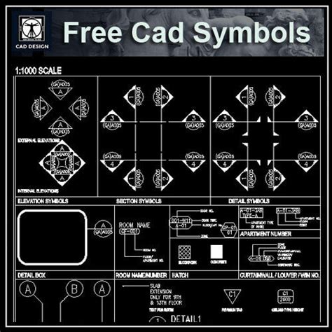 Free CAD Standard Symbols – CAD Design | Free CAD Blocks,Drawings,Details