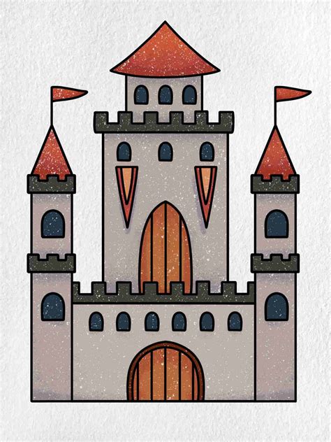 How To Draw A Meval Castle Step By Step - Infoupdate.org