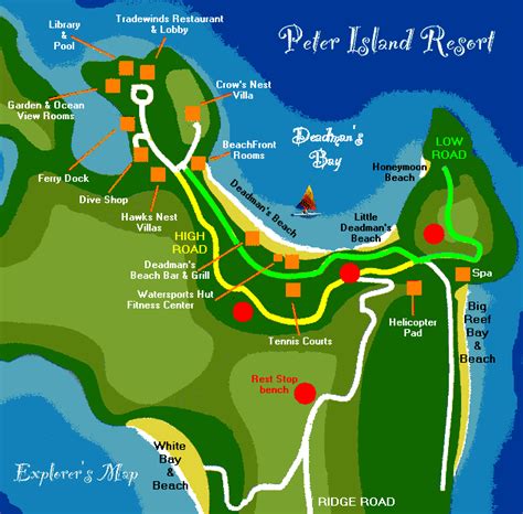 Peter Island mini-map link to large map Virgin Islands Vacation, Spa ...