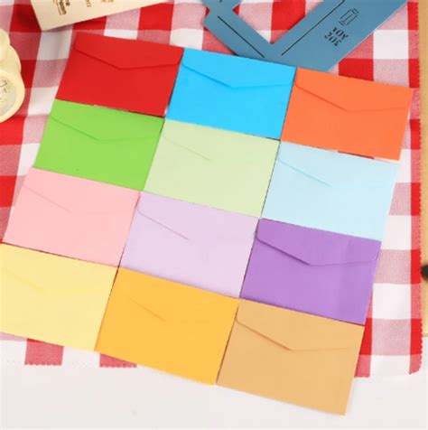 10pcs Small Paper Envelopes 4 Candy Colors Postcard Wedding Gift ...