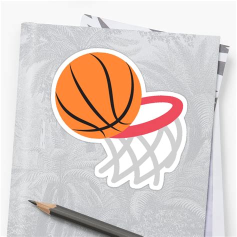 "Basketball Emoji" Sticker by ScrappyDesigns | Redbubble