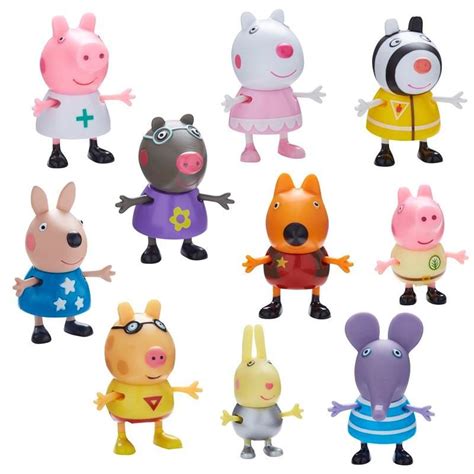 Peppa Pig Fancy Dress Up Deluxe Pack Character Toys 10 Articulated ...