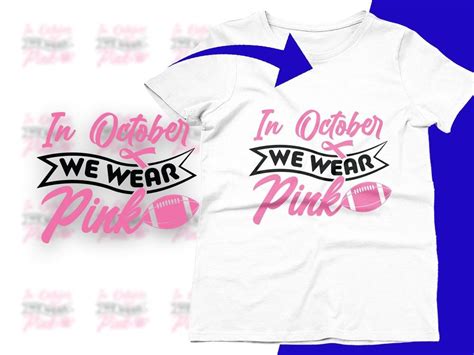 In October We Wear Pink Awareness Ribbon Graphic by CraftDesigns ...