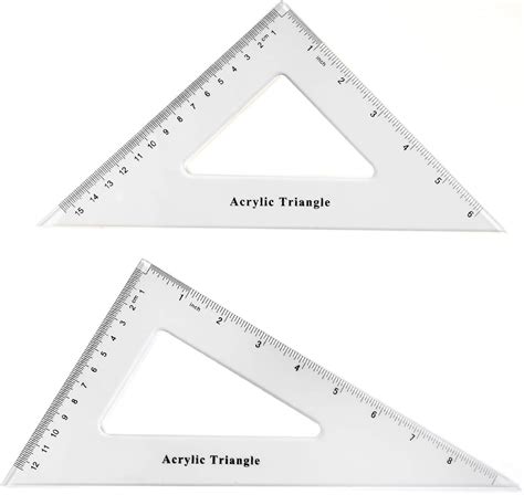 Amazon.com: Coopay Large Triangle Ruler Set Square, 30/60 and 45/90 ...