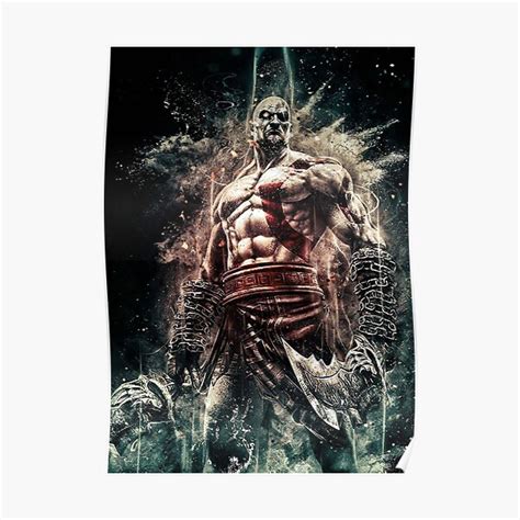 "Angry Kratos" Poster for Sale by jonathanlibes | Redbubble