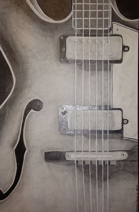 Realistic Electric Guitar Drawing | Guitar Information