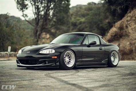 Black Mazda NB Miata MX-5 – CCW D11L Forged Wheels