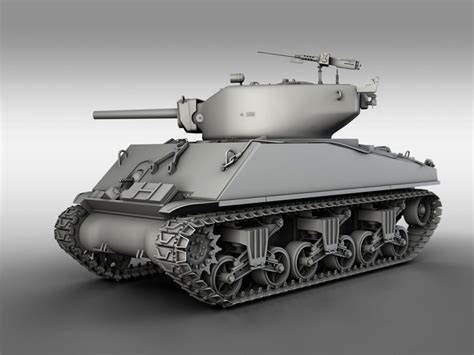 3-D Model of a M4A3E2 Sherman Assault Tank - Jumbo Originally modelled ...